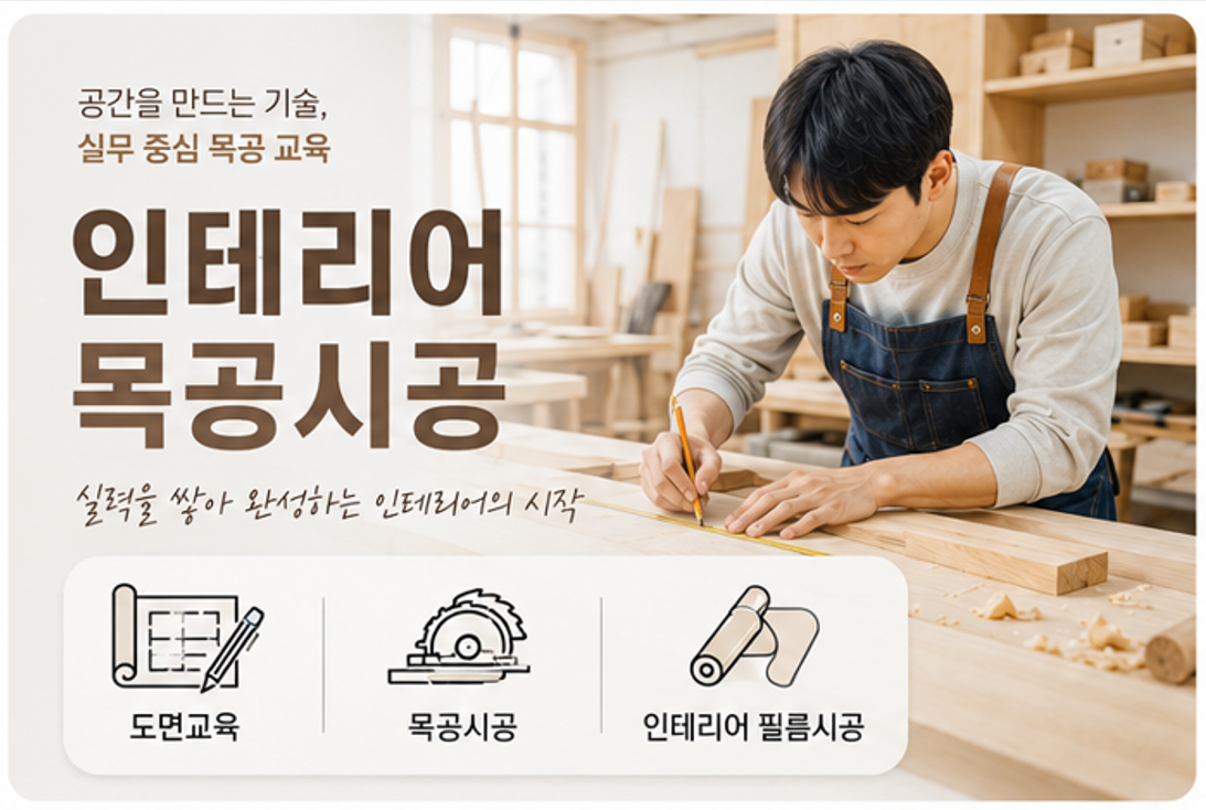 [계좌제훈련] 인테리어목공시공 (야간)